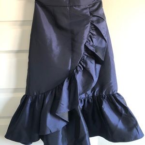 Midi ruffle skirt